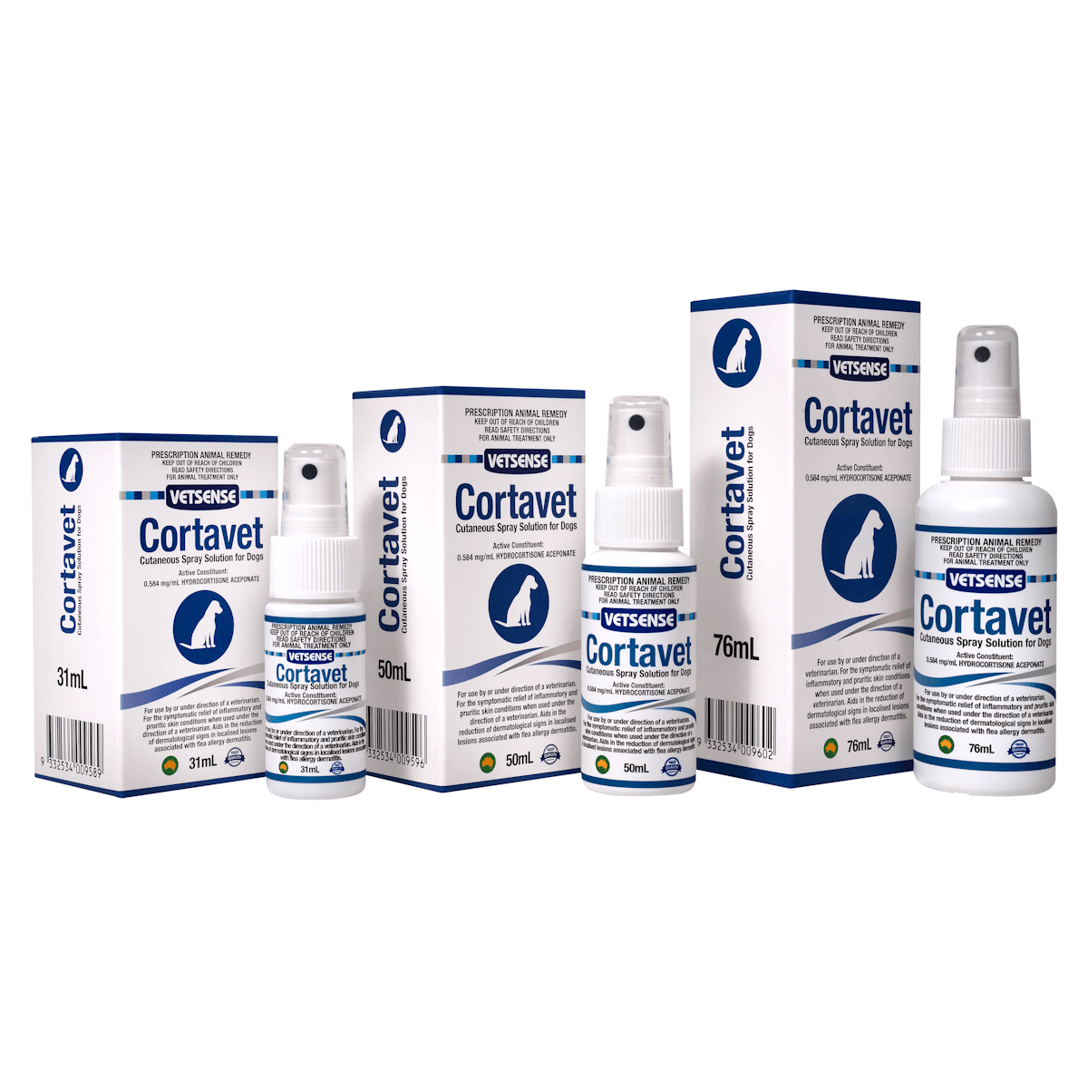 Vetsense Cortavet Cutaneous Spray Solution for Dogs